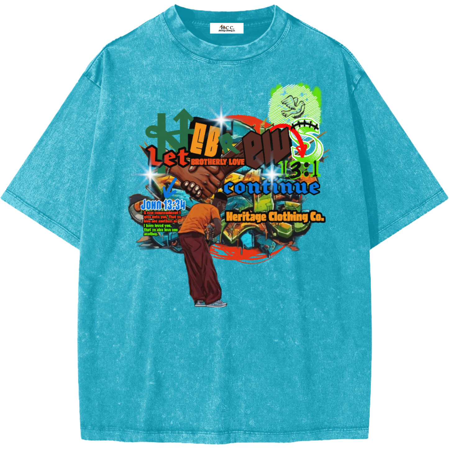 Brotherly Love Men's Snow Washed Short-Sleeve T-Shirt