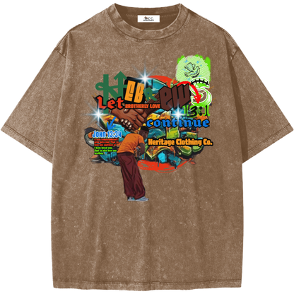 Brotherly Love Men's Snow Washed Short-Sleeve T-Shirt