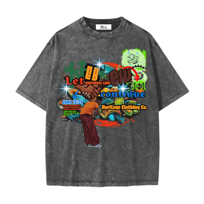 Brotherly Love Snow Washed Boy's Short-Sleeve T-Shirt