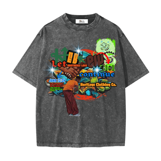 Brotherly Love Snow Washed Boy's Short-Sleeve T-Shirt