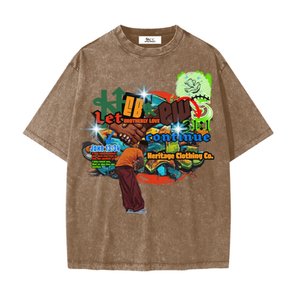 Brotherly Love Snow Washed Boy's Short-Sleeve T-Shirt