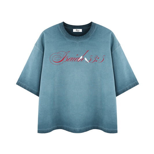 By His Stripes Reverse Dyed Boxy T-Shirt