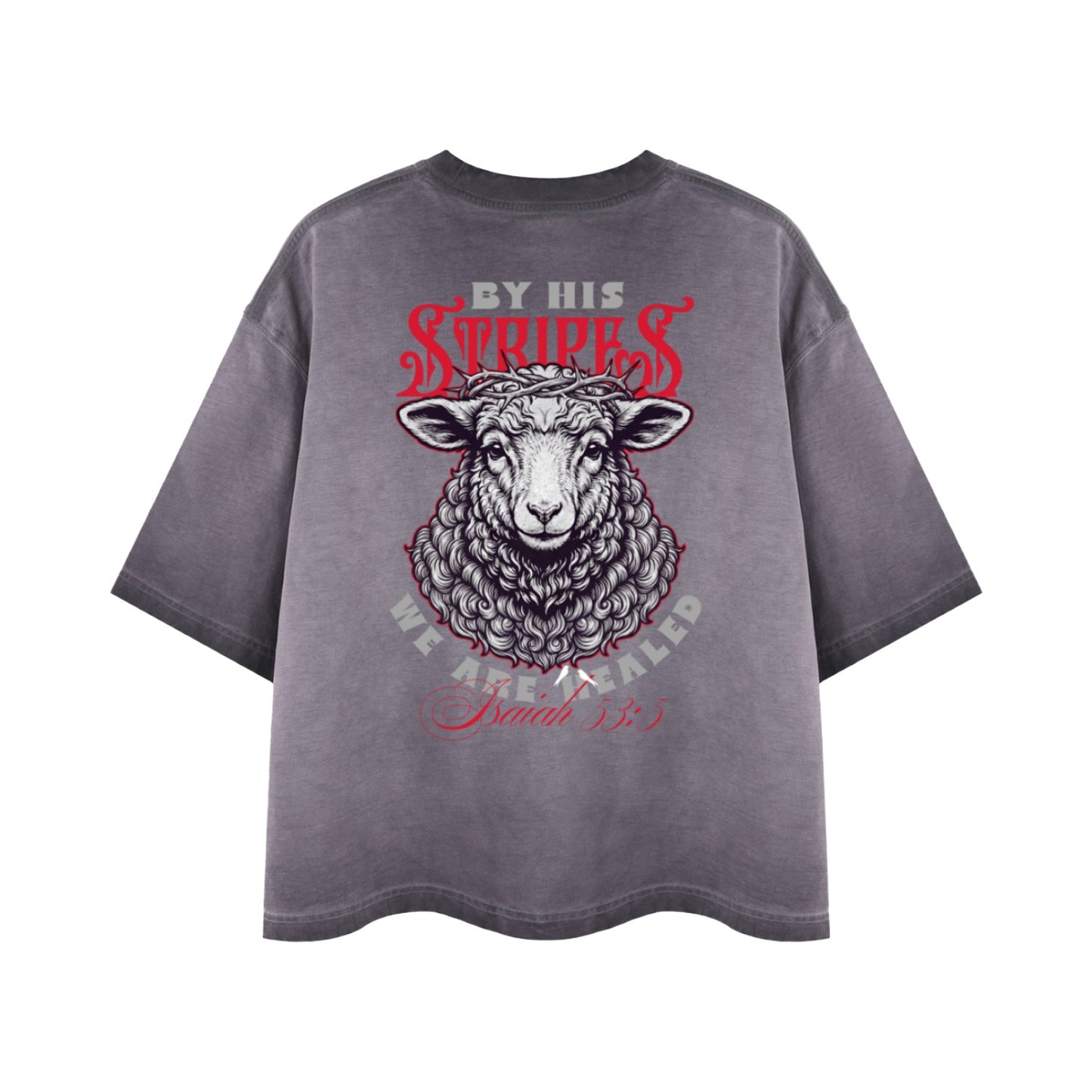 By His Stripes Reverse Dyed Boxy T-Shirt