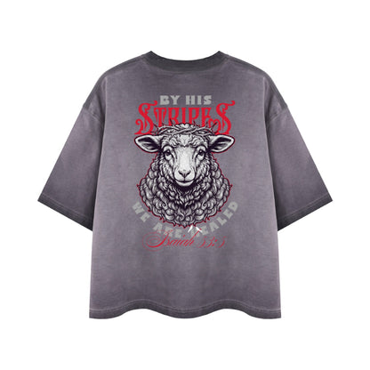 By His Stripes Reverse Dyed Boxy T-Shirt