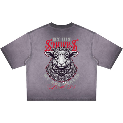 By His Stripes Reverse Dyed Boxy T-Shirt