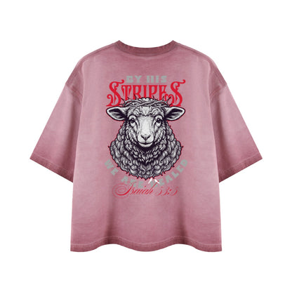 By His Stripes Reverse Dyed Boxy T-Shirt