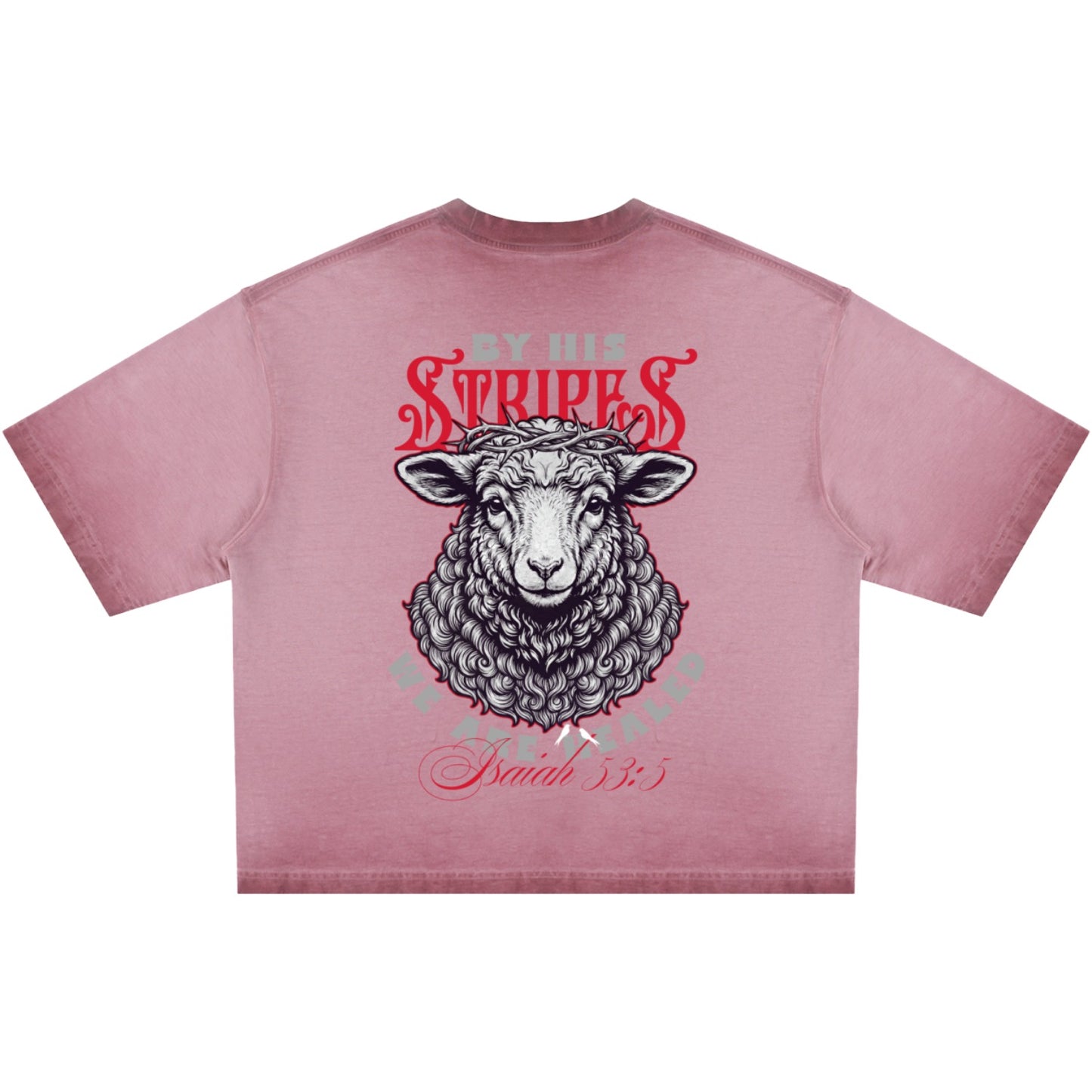 By His Stripes Reverse Dyed Boxy T-Shirt