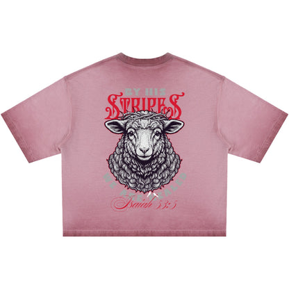 By His Stripes Reverse Dyed Boxy T-Shirt