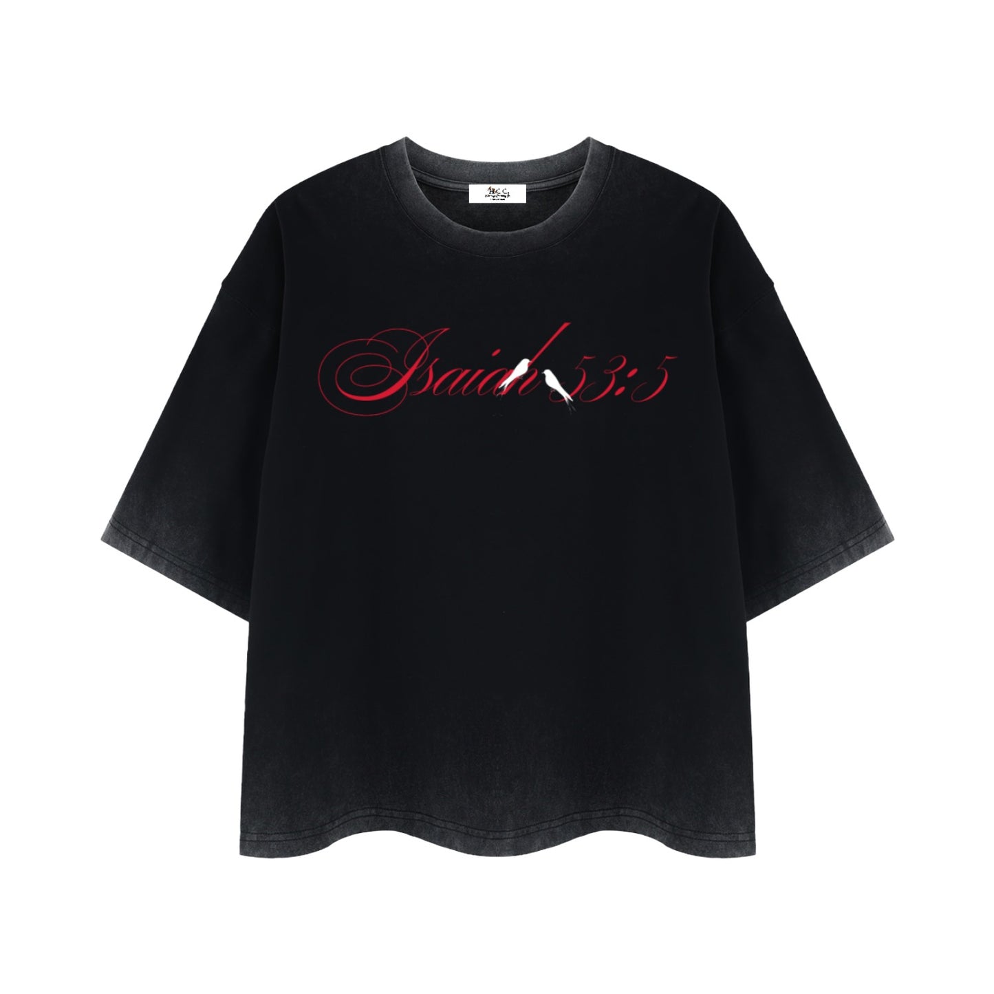 By His Stripes Reverse Dyed Boxy T-Shirt