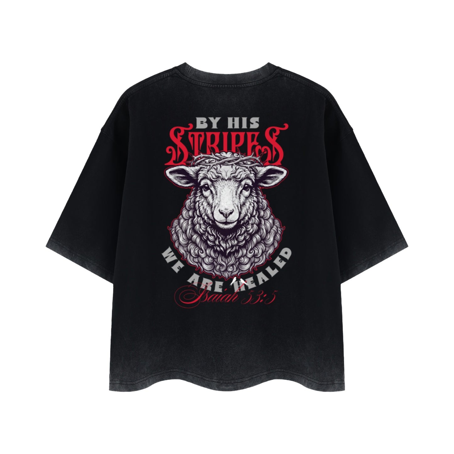 By His Stripes Reverse Dyed Boxy T-Shirt