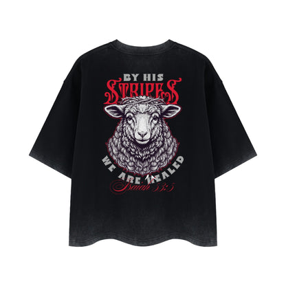 By His Stripes Reverse Dyed Boxy T-Shirt