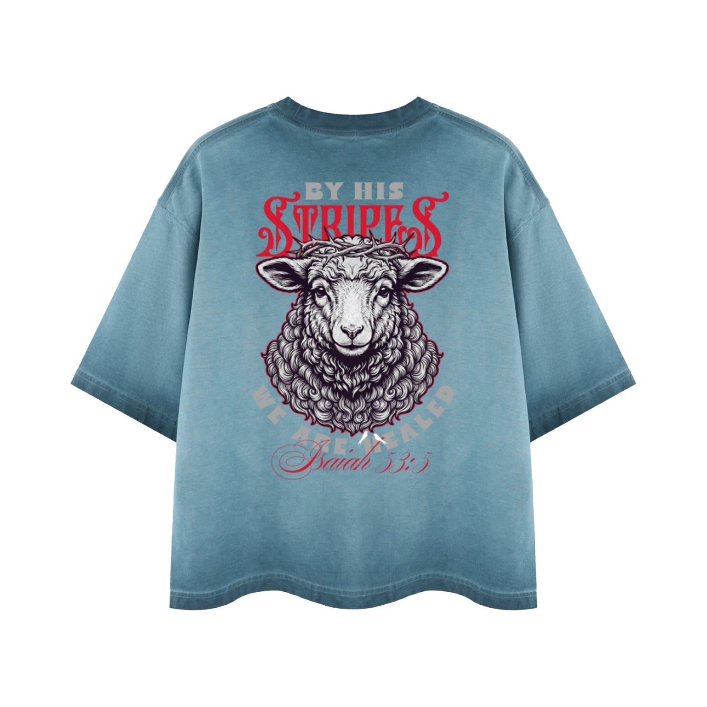 By His Stripes Reverse Dyed Boxy T-Shirt