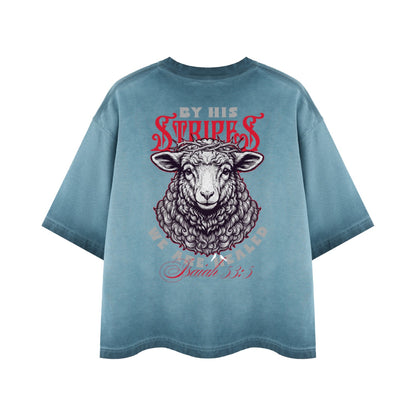 By His Stripes Reverse Dyed Boxy T-Shirt