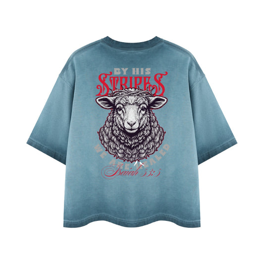 By His Stripes Reverse Dyed Boxy T-Shirt