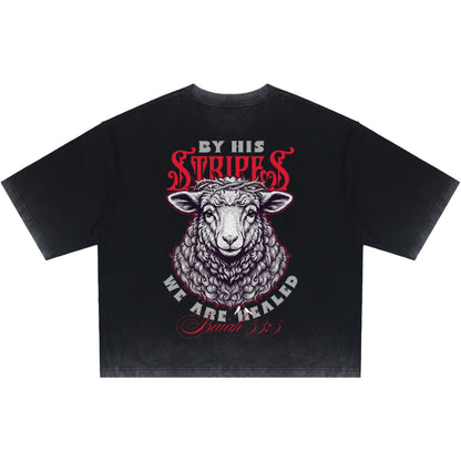 By His Stripes Reverse Dyed Boxy T-Shirt
