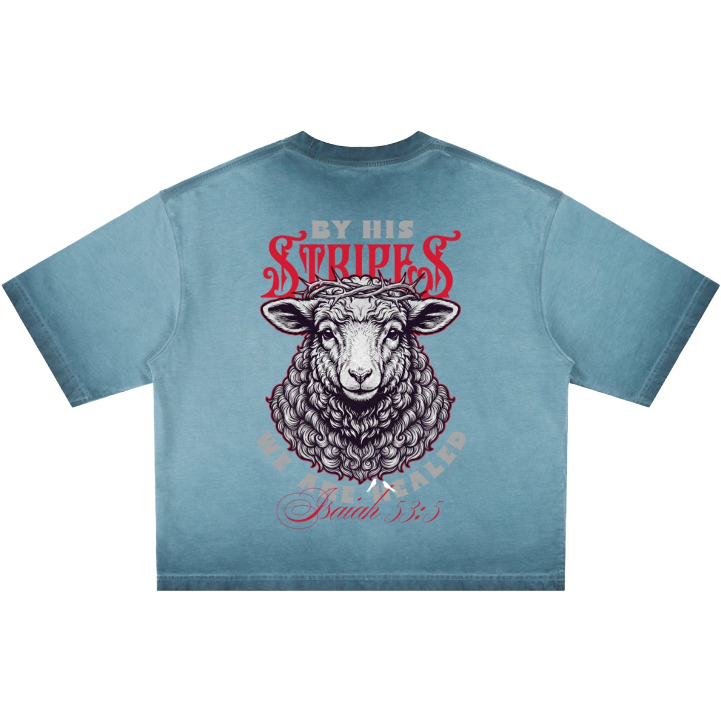 By His Stripes Reverse Dyed Boxy T-Shirt