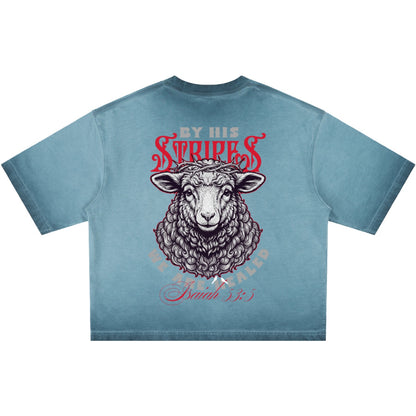 By His Stripes Reverse Dyed Boxy T-Shirt