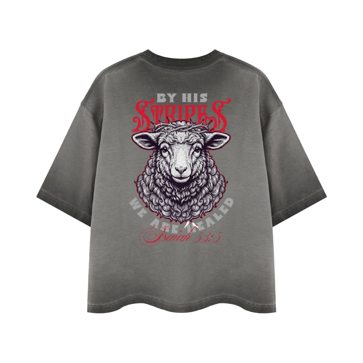By His Stripes Reverse Dyed Boxy T-Shirt