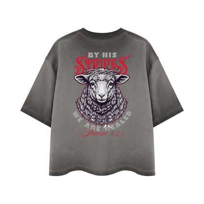 By His Stripes Reverse Dyed Boxy T-Shirt