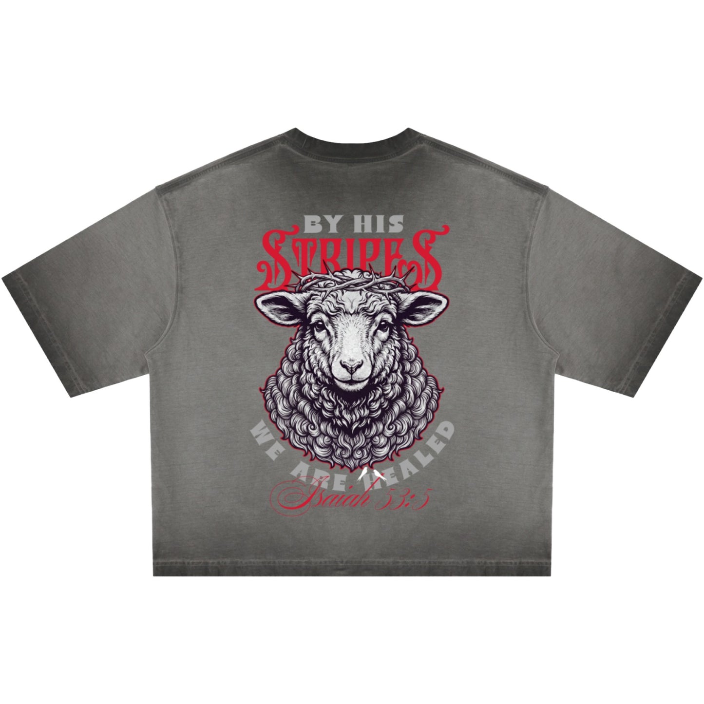 By His Stripes Reverse Dyed Boxy T-Shirt