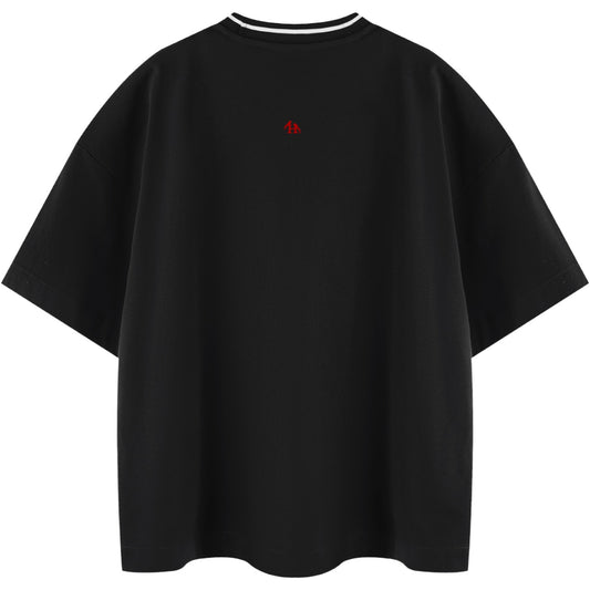 Choose Life Boxy Stripe Collar T-Shirt
