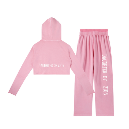 Daughter Of Zion Women's Rose Pink Sweatsuit Bundle