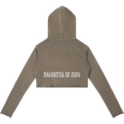 Daughter Of Zion Women's Raw Edge Hooded Pullover