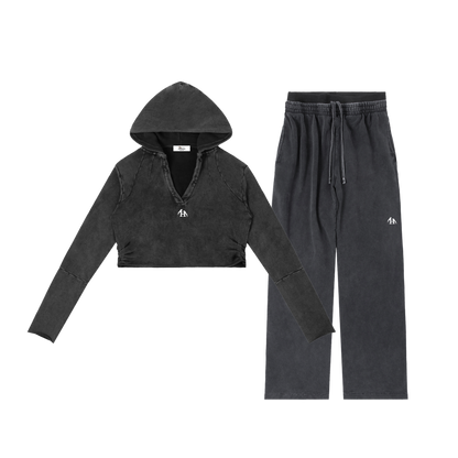 Daughter Of Zion Women's Washed Black Sweatsuit Bundle