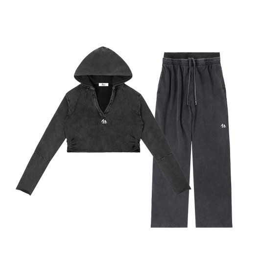 Daughter Of Zion Women's Washed Black Sweatsuit Bundle
