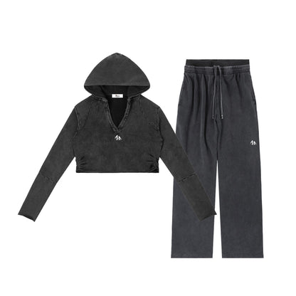 Daughter Of Zion Women's Washed Black Sweatsuit Bundle