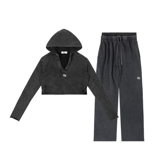 Daughter Of Zion Women's Washed Black Sweatsuit Bundle