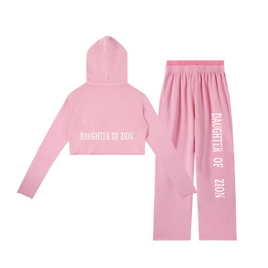 Daughter Of Zion Women's Rose Pink Sweatsuit Bundle