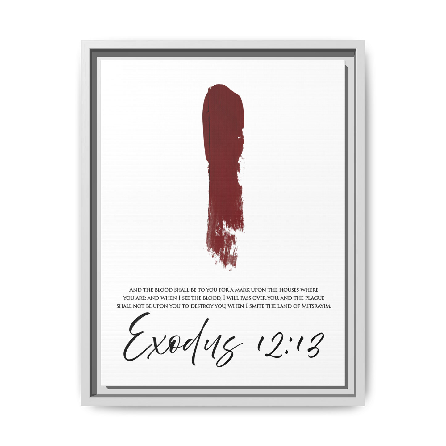 Exodus 12:13 Framed Canvas