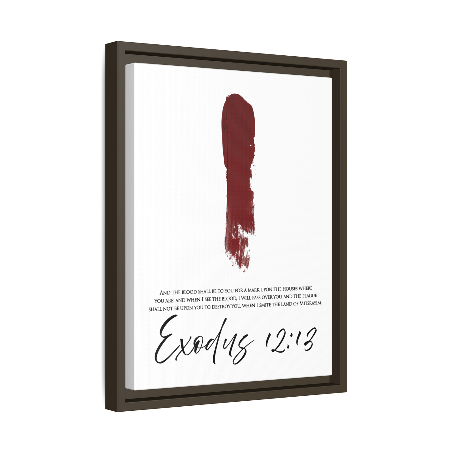Exodus 12:13 Framed Canvas