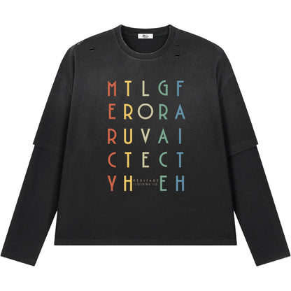 Essential Five Distressed Layered T-Shirt