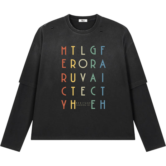 Essential Five Distressed Layered T-Shirt