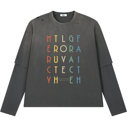 Essential Five Distressed Layered T-Shirt