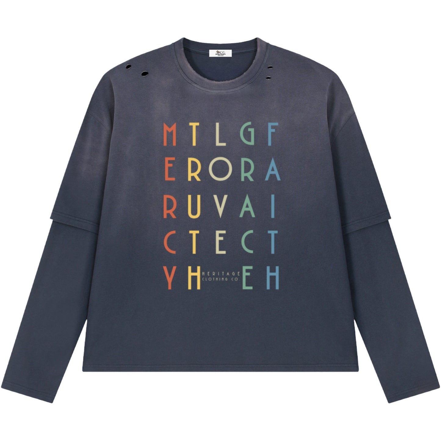 Essential Five Distressed Layered T-Shirt