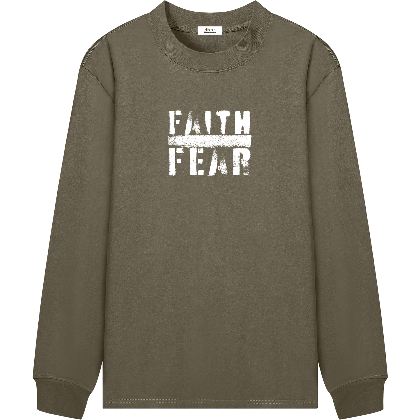 Faith Over Fear Men's Essential Long-Sleeve T-Shirt