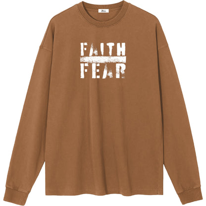 Faith Over Fear Women's Essential Long-Sleeve T-Shirt