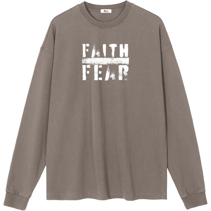 Faith Over Fear Women's Essential Long-Sleeve T-Shirt