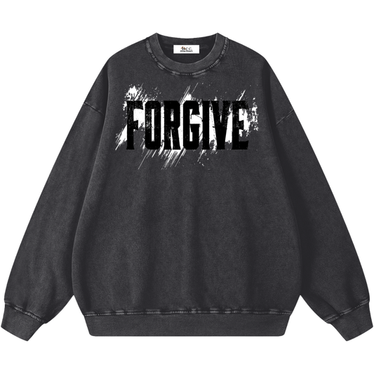 Forgive Oversized Snow Washed Sweatshirt