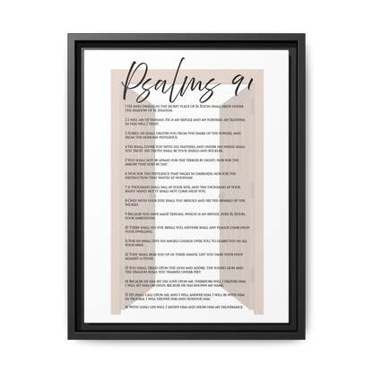 Psalms 91 Framed Canvas