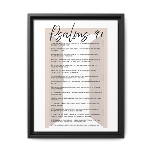 Psalms 91 Framed Canvas