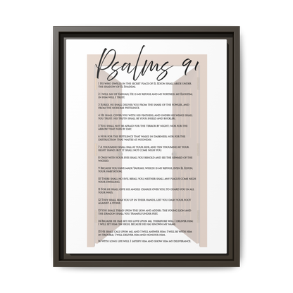 Psalms 91 Framed Canvas