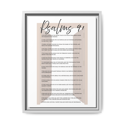 Psalms 91 Framed Canvas
