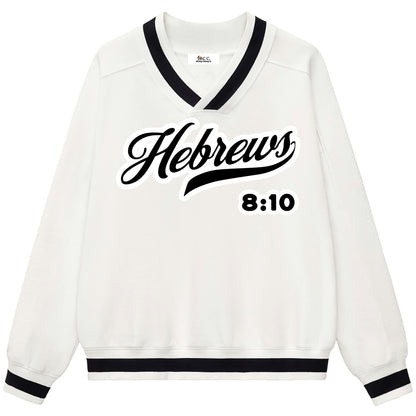 Hebrews 8:10 Women's V-Neck Sweatshirt
