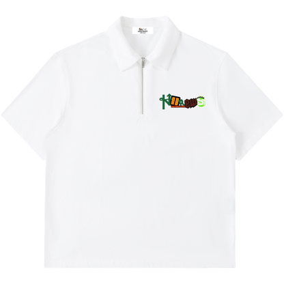 Hebrews Men's Zipped Short-Sleeve Polo Shirt