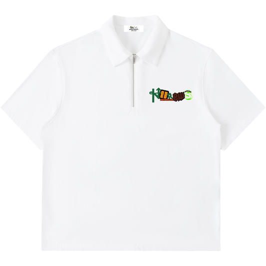 Hebrews Men's Zipped Short-Sleeve Polo Shirt