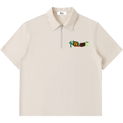 Hebrews Men's Zipped Short-Sleeve Polo Shirt